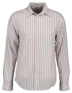 Gant Fil-à-Fil Stripe Poplin Overhemd Plumped Red