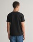 Gant Fine Shield Embroidery Uni V-Neck T-Shirt Black