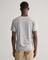 Gant Fine Shield Embroidery Uni V-Neck T-Shirt Grey Melange