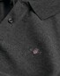 Gant Fine Shield Short Sleeve Piqué Uni Polo Antraciet Melange
