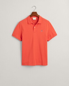 Gant Fine Shield Short Sleeve Piqué Uni Polo Burnt Orange