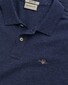 Gant Fine Shield Short Sleeve Piqué Uni Polo Dark Jeansblue Melange