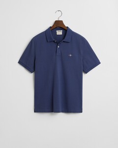 Gant Fine Shield Short Sleeve Piqué Uni Polo Dusty Navy