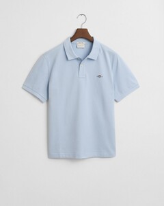 Gant Fine Shield Short Sleeve Piqué Uni Polo Fresh Blue