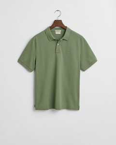 Gant Fine Shield Short Sleeve Piqué Uni Polo Kalamata Green