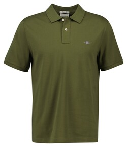Gant Fine Shield Short Sleeve Piqué Uni Polo Mosgroen