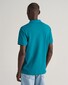 Gant Fine Shield Short Sleeve Piqué Uni Polo Ocean Turquoise