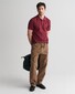 Gant Fine Shield Short Sleeve Piqué Uni Polo Wijnrood