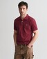 Gant Fine Shield Short Sleeve Piqué Uni Polo Wijnrood