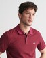 Gant Fine Shield Short Sleeve Piqué Uni Polo Wijnrood