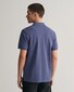 Gant Fine Shield Short Sleeve Piqué Uni Poloshirt Dark Jeansblue Melange