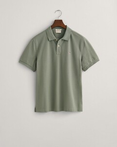 Gant Fine Shield Short Sleeve Piqué Uni Poloshirt Dry Green