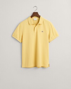 Gant Fine Shield Short Sleeve Piqué Uni Poloshirt Dusty Yellow