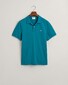 Gant Fine Shield Short Sleeve Piqué Uni Poloshirt Ocean Turquoise