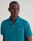 Gant Fine Shield Short Sleeve Piqué Uni Poloshirt Ocean Turquoise