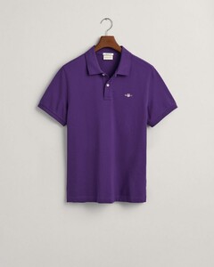 Gant Fine Shield Short Sleeve Piqué Uni Poloshirt Pansy Purple