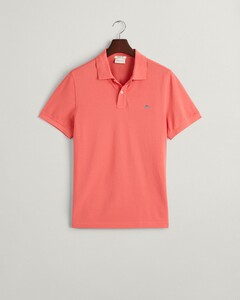 Gant Fine Shield Short Sleeve Piqué Uni Poloshirt Sunset Pink