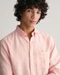 Gant Fine Striped Linen Button Down Shirt Peachy Pink