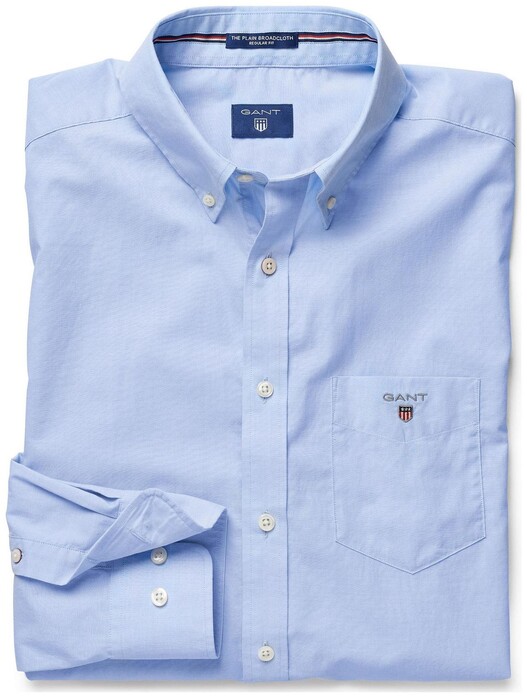 Gant Fitted Uni Popeline Shirt Overhemd Hamptons Blue