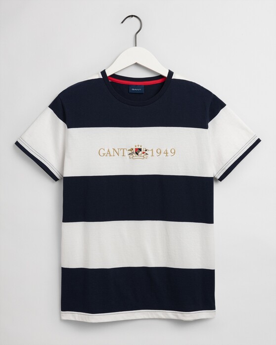 Gant Flag Crest Barstripe T-Shirt Classic Blue