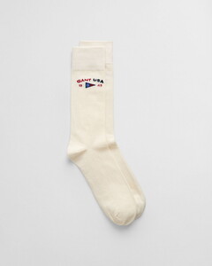 Gant Flag Logo Graphic Socks Cream