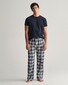 Gant Flanel Pants And T-Shirt Pyjama Set Gift Box Nachtmode Avond Blauw