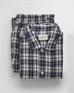 Gant Flanel Pyjama Set Gift Box Nachtmode Avond Blauw