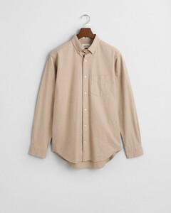 Gant Flannel Melange Button Down Shirt Sand