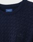 Gant Flat Cable Crew Pullover Evening Blue