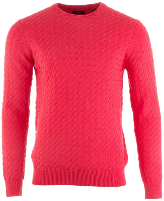 Gant Flat Cable Crew Pullover Watermelon Red