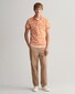 Gant Floral Pattern Short Sleeve Pique Poloshirt Apricot Orange