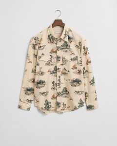 Gant Forest Pattern Rodeo Shirt Ivory White