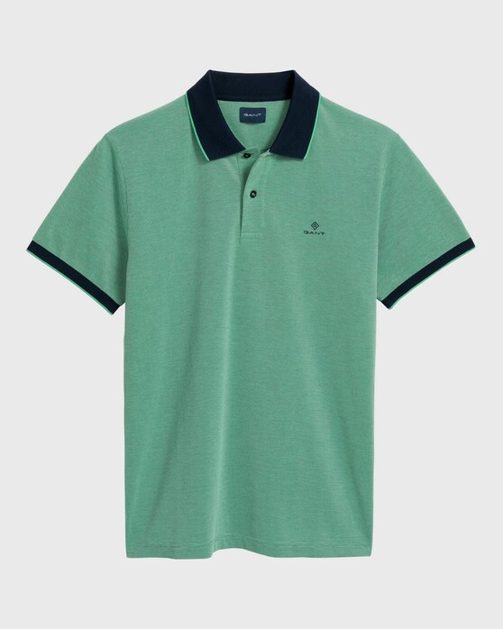Gant Four Color Oxford Piqué Poloshirt Blarney Green
