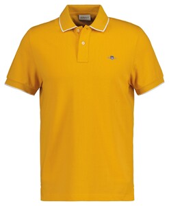 Gant Framed Tipping Short Sleeve Polo Medal Yellow