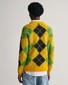 Gant Furry Argyle Crew Neck Pullover Sunflower Yellow