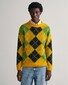 Gant Furry Argyle Crew Neck Pullover Sunflower Yellow