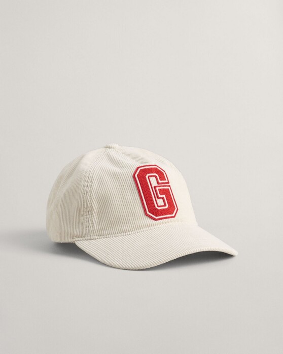 Gant G Badge Corduroy Cap Cream