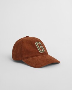 Gant G Badge Cotton Corduroy Cap Rusty Brown