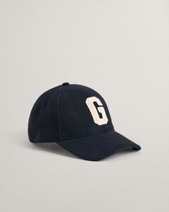 Gant G Badge Wool Cap Avond Blauw