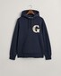 Gant G Graphic Hoodie Kangaroo Pocket Pullover Evening Blue