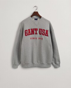 Gant Gant USA C-Neck Sweat Trui Grijs Melange