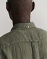 Gant Garment Dyed Linen Short Sleeve Shirt Green Ash