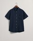 Gant Garment Dyed Linen Short Sleeve Shirt Marine