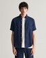 Gant Garment Dyed Linen Short Sleeve Shirt Marine