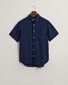 Gant Garment Dyed Linen Short Sleeve Shirt Marine