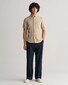 Gant Garment Dyed Linnen Short Sleeve Overhemd Concrete Beige