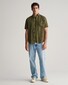 Gant Garment Dyed Linnen Short Sleeve Overhemd Juniper Green