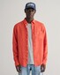 Gant Garment Dyed Solid Color Linnen Button Down Overhemd Burnt Orange