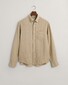 Gant Garment Dyed Solid Color Linnen Button Down Overhemd Concrete Beige