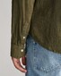 Gant Garment Dyed Solid Color Linnen Button Down Overhemd Juniper Green